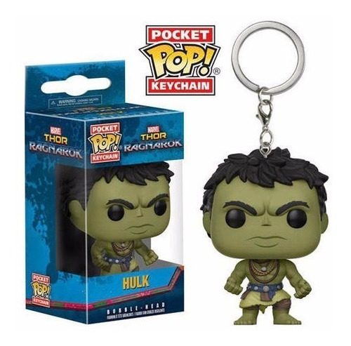 Funko Pocket Pop Hulk Thor Ragnarok Llavero Figura Muñeco