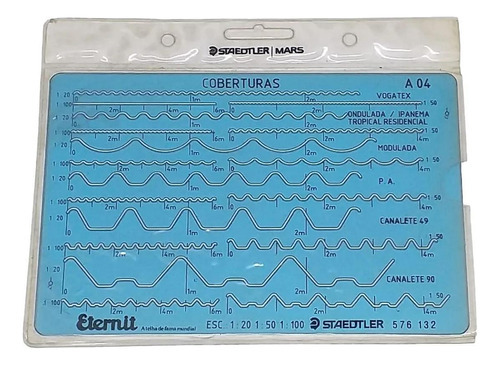 Gabarito Staedtler Coberturas Eternit A 04 Trident