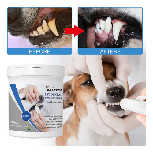Toallitas Húmedas Para Limpiar Los Dientes De Las Mascotas