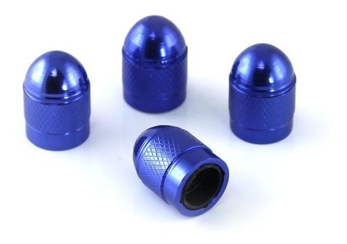 Tapas Valvula Aluminio Slime X4 Unidades Azul (20130)
