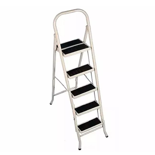 Escalera Reforzada Metalica Soporta 150kg 5 Escalones Tijera