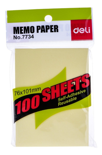 Notas Adhesivas Deli Memo Paper 76x101 Mm 
