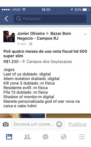 Ps3 Zerado Com Caixa Nota 4 Meses De Uso