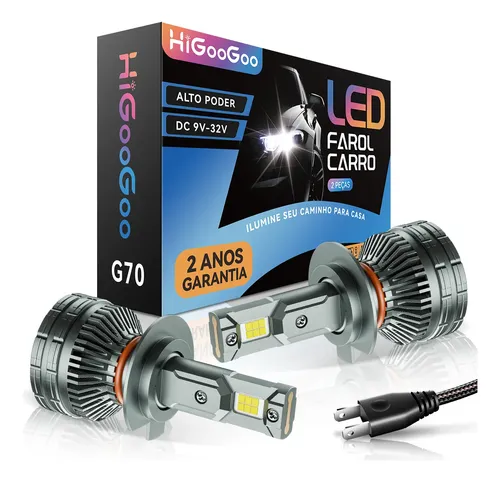 Higoogoo G70 200w Par Farol Carro Led H7 40000lm 6500k | MercadoLivre