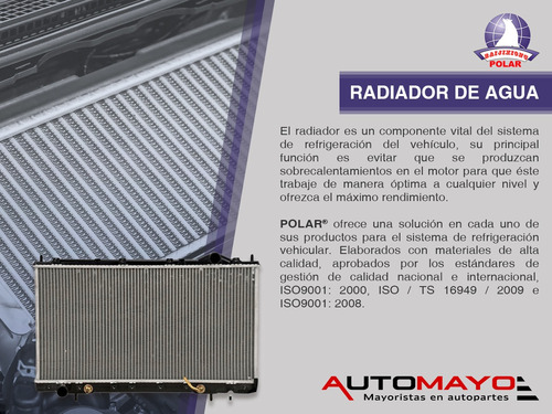 Un Radiador Motor Polar Fusion Aut Ford V6 3.0l 2006 - 2012