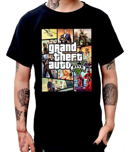 Playera Grand Theft Auto V Gta 5 Rockstar Games Gamer 