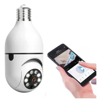 Comprar Cámara Foco Espía Wifi Sensor De Movimiento Color Blanco