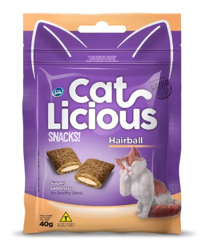 Snack Para Gato Cat Licious Hairball 40 Gr