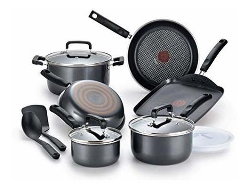 Imagen 1 de 7 de T-fal Signature Titanium - Juego De Utensilios De Cocina (12