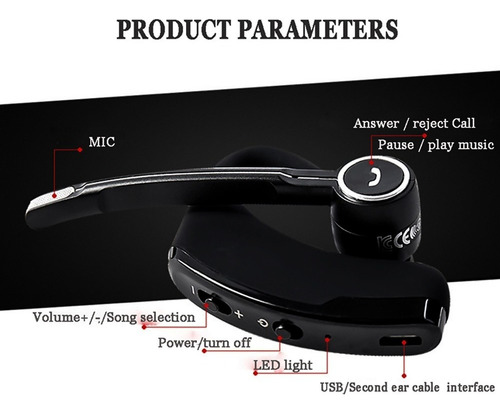 Auricular V8s Bt Wireless Bt5.0 Auriculares De Negocios