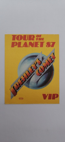 Kiss Ace Frehley Tour Of The Planet 1987 Gafete Vip