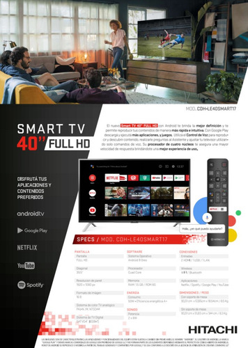 Smart Tv Hitachi 40