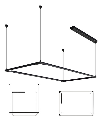 Lampara Colgante Rectangular  Lampara De Techo Led Moderna