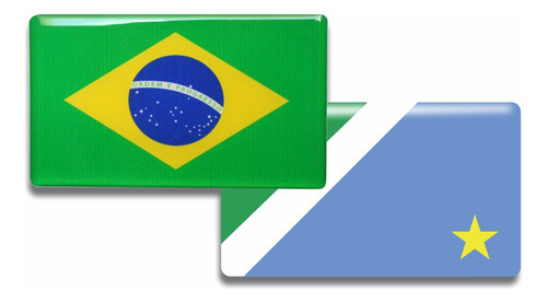 Adesivos Bandeira Brasil Mato Grosso Do Sul Resinada Carro 