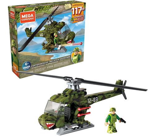 Mega Construx Wonder Builders Helicoptero Militar