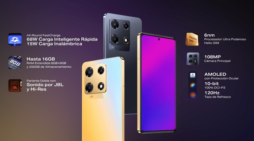 Imagen 4 de 5 de Infinix Note 30 Pro 16gb Ram 256gb Camara 108mp + Audífonos