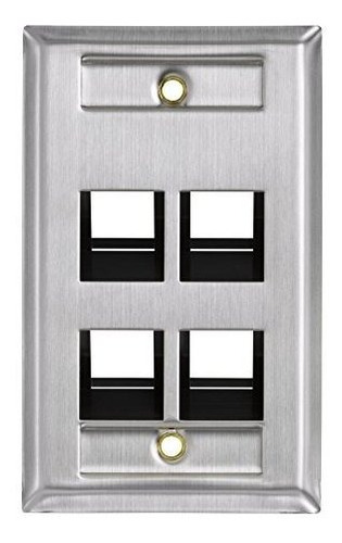 Leviton 43081  1l2 Placa De Pared De Una Unidad Con Puerto R