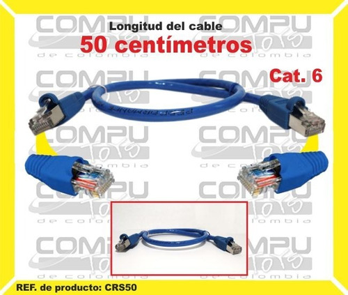 Cable Utp Cat.6 Super Corto 50cm Ref: Crs50 Computoys Sas