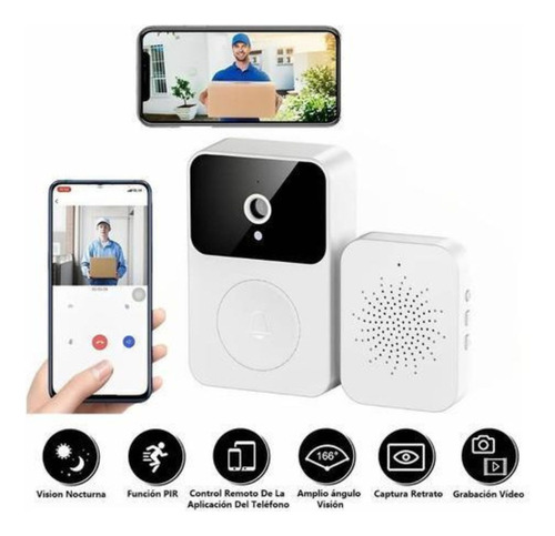 Timbre Inalámbrico Con Cámara Y Wifi A Prueba De Agua