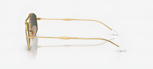 Anteojos de sol Ray-Ban RB3719 diseño Dijes Ovalados armazón oro pulido y lente verde