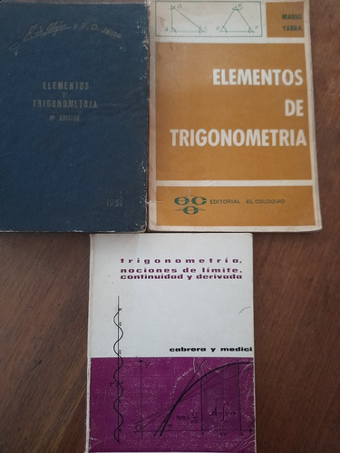Elementos De Trigonometría 3 Libros Cabrera Medici Alzaa E12