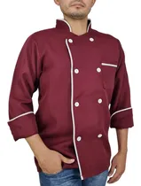 Comprar Filipina Chef Hombre Guinda Con Blanco En Poliéster