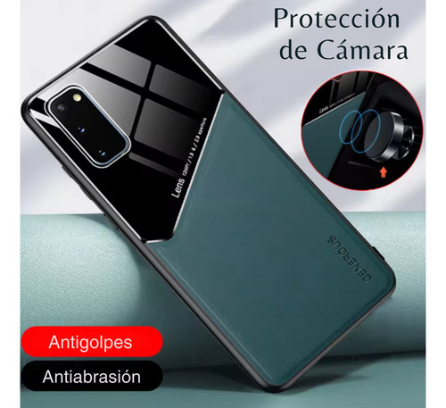 Funda Para Galaxy A72 Con Mica Varios Modelos Antigolpes Negro Leather Acrilic