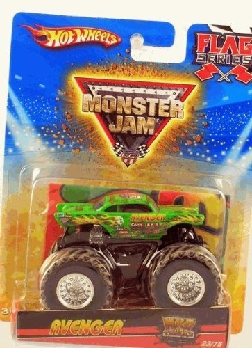 Hot Wheels Monster Jam 2010 Green Avenger - Flag Tn0mk