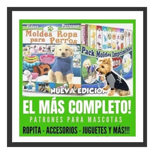 Kit Imprimible Moldes Y Patrones Ropa Para Perros Confeccion