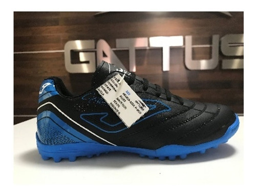 Tenis Futbol Rapido Gattuso 225 Negro / Azul / Blanco