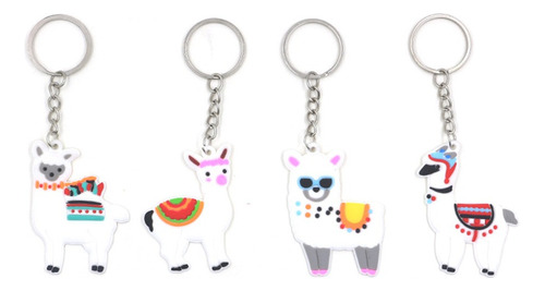 12pcs Alpaca Colgante Llavero Adorno De Dibujos Animados Lla