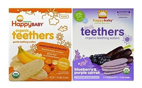 Happy Baby Organic Teethers Suaves Obleas Para La Dentición