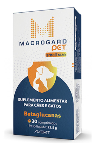 Macrogard Pet Small Size  Avert Betaglucanas 30 Comprimidos