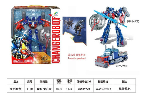 Brinquedo robótico transformável em Truck Weapon Shield Tr25 30cm Blue Character