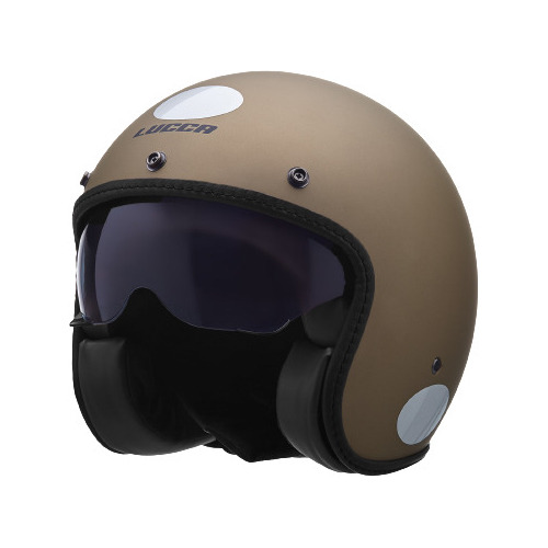 Capacete Lucca Sublime Gold Com Viseira Interna + 1 Bubble