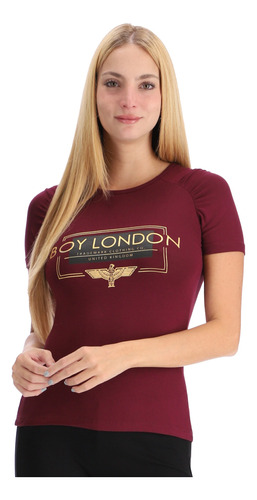 Playera De Manga Corta Mujer Casual Estampado Uk Boy London