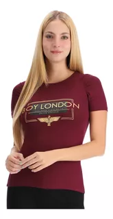 Playera De Manga Corta Mujer Casual Estampado Uk Boy London