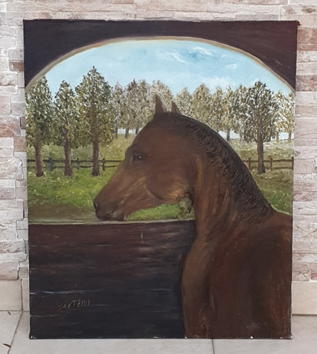 Pintura De Caballo En Establo