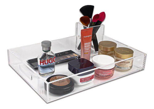 Bandeja Acrílico 35x25cm Premium 6mm De Espessura Com Alças