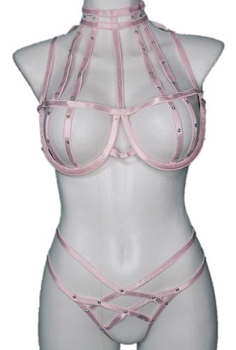 Lenceria Sexy Conjunto Coordinado Tipo Arnes Modelo Victoria