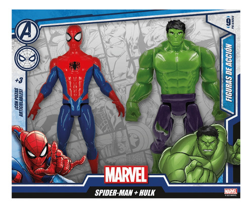 Figuras De Accion Spiderman Y Hulk 9