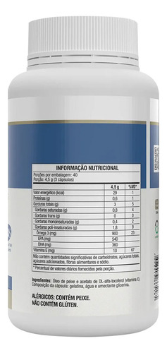 Ômega 3 Vitafor 1000mg 18 Epa 12 Dha 120 Cápsulas Sem Sabor
