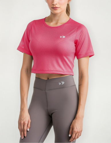 Playera Tank Top Corto Para Mujer Transpirable De Hoyitos