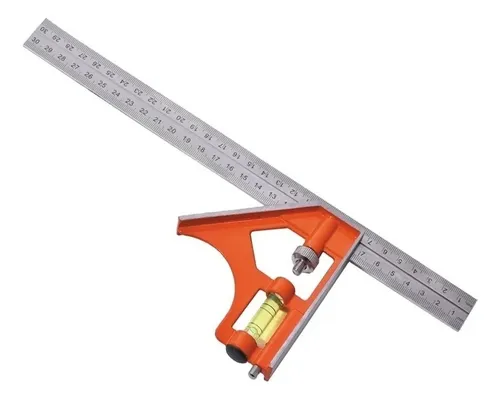 Escuadra Combinada Carpintero 30cm Regla Nivel Hamilton Ec30