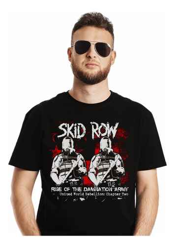 Polera Skid Row Rise Of The Damnation Army Rock Impresión Di