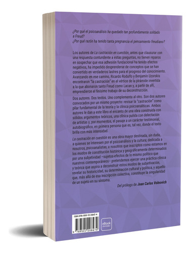 La Castración En Cuestión, De Ricardo Rodulfo Y Benjamín Uzorskis|. Editorial Paidós, Tapa Blanda En Español, 2024