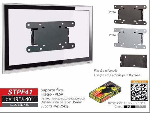 Suporte Multivisão STPF43 de parede para TV/Monitor