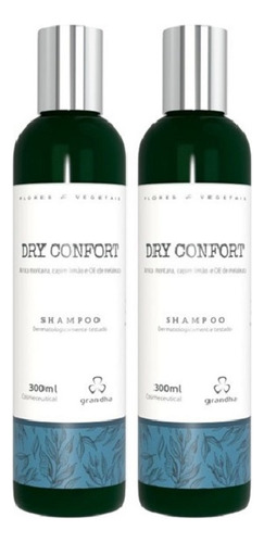 Shampoo Grandha Dry Confort C/2 Combate Caspa Raízes Oleosas