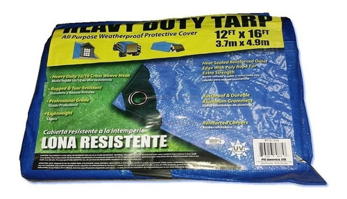 Imagen 3 de 3 de Lona Fuerte Multiproposito Doble Faz 3,7x4.9m Impermeable
