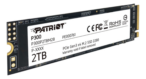 Disco Solido Ssd Patriot P300 2tb M2 2280 Pci-e Gen3